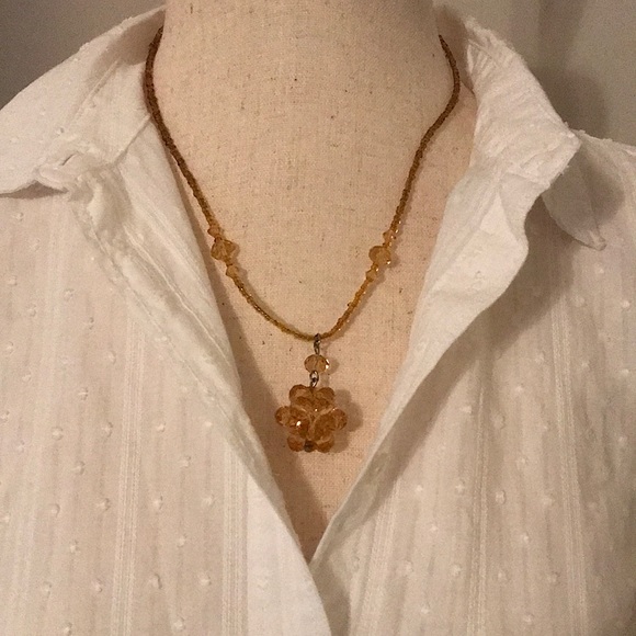 Jewelry - NWT~ GENUINE CRYSTAL BEAD NECKLACE WITH EARRINGS